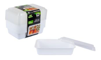 RECTANGULAR TAKE OUT PP CONT 1250ml w/LID 15/PK X 12/CS