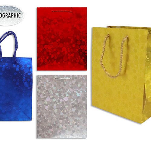 holographic giftbag m 7x9x4"