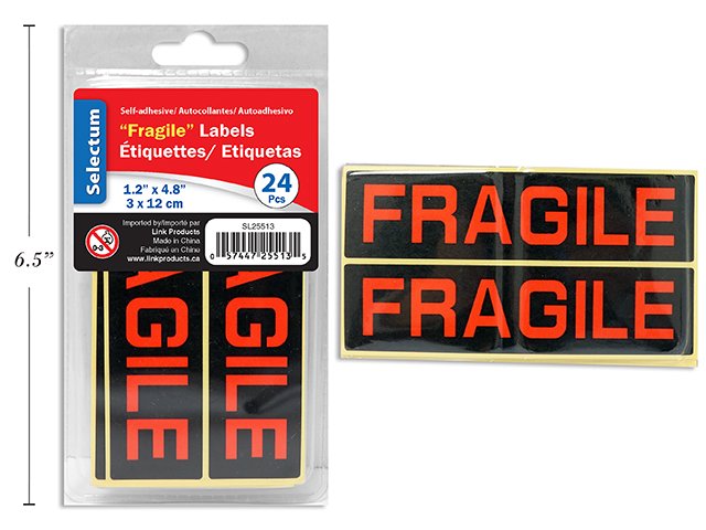 fragile labels