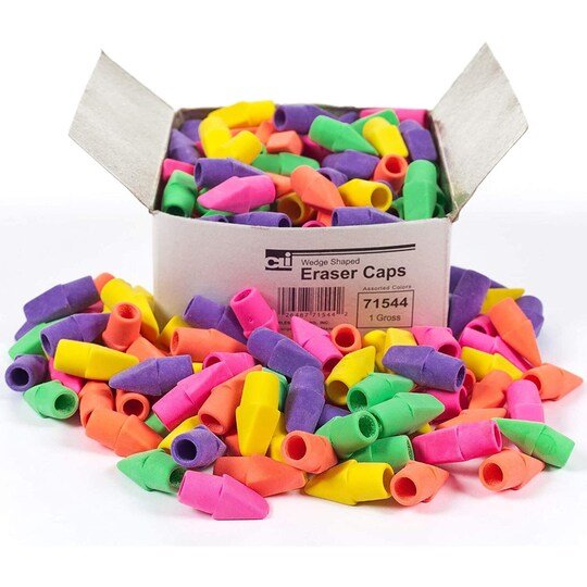 pencil wedge cap edge eraser