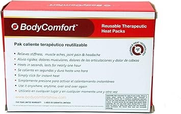 bodycomfort lower back heatpack 6pc