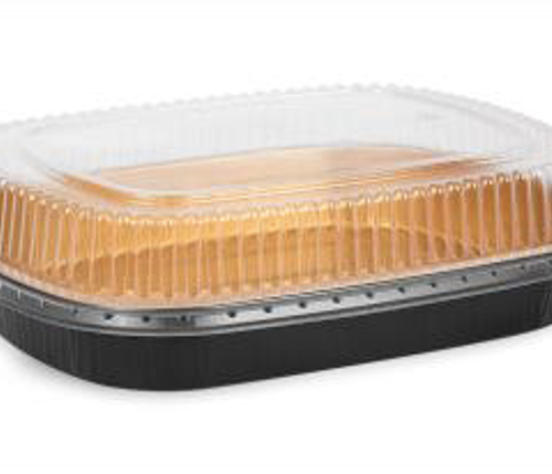 TITAN 72oz LG. BLK/GOLD ENTREE CONT. HIGH DOME LID 2x25 SETS/CS
