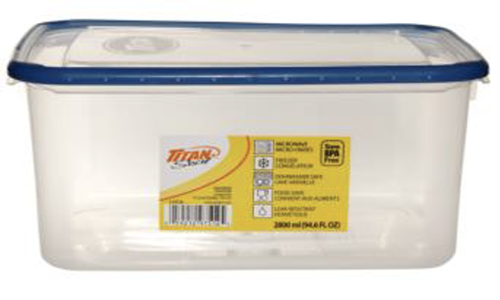 LARGE TALL RECTANGLE FOOD CONTAINER 2.8L 24/CS