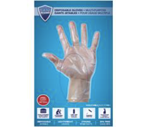 SANI-GUARD DISPOSABLE LDPE GLOVES L/XL 75/PK X 24/CS