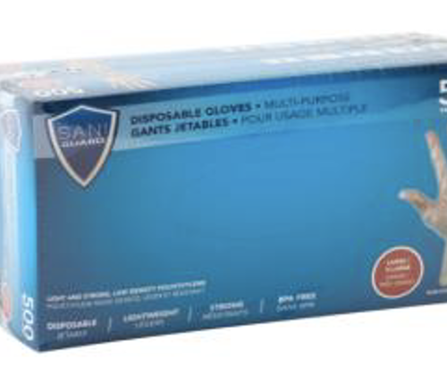 SANI-GUARD DISPOSABLE LDPE GLOVES L/XL 500/PK X (Bx/10)