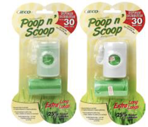iECO POOP-N-SCOOP DISPENSER & 30 BAGS 24/CS