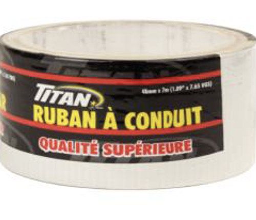 TITAN PREMIUM WHITE DUCT TAPE 48mm x 7m 24/CS