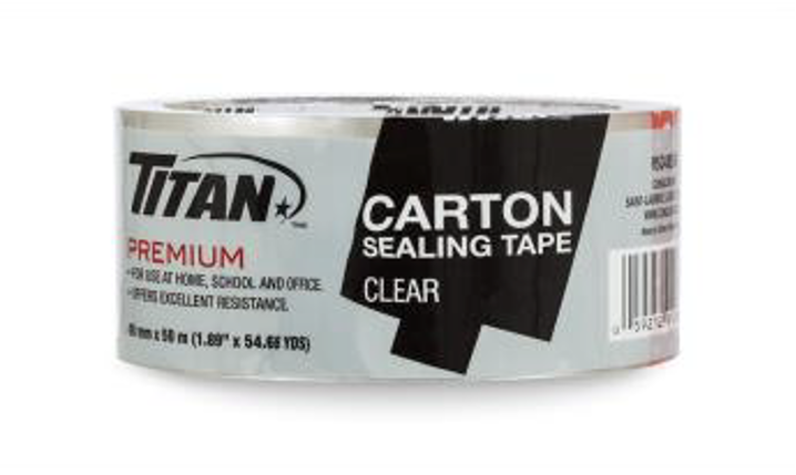 TITAN CLEAR TAPE IND. WRAPPED 48mmx50m 15/CS