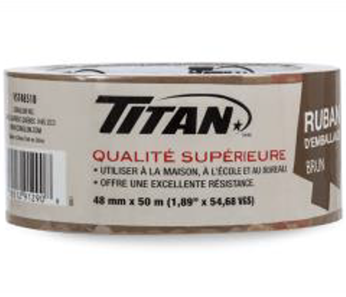 TITAN TAN TAPE INDIVIDUALLY WRAPPED 48mm x 50m 36/CS