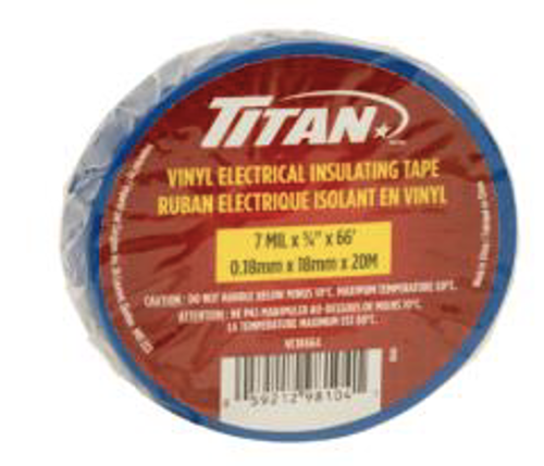 TITAN BLUE P.V.C. ELECTRICAL TAPE 18mm x 20m 12/CASE