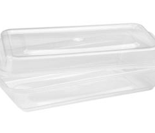 CLEAR BASE RECTANGULAR TAKEOUT CONTAINER 475ml w/LID 50/PK X 3/CS