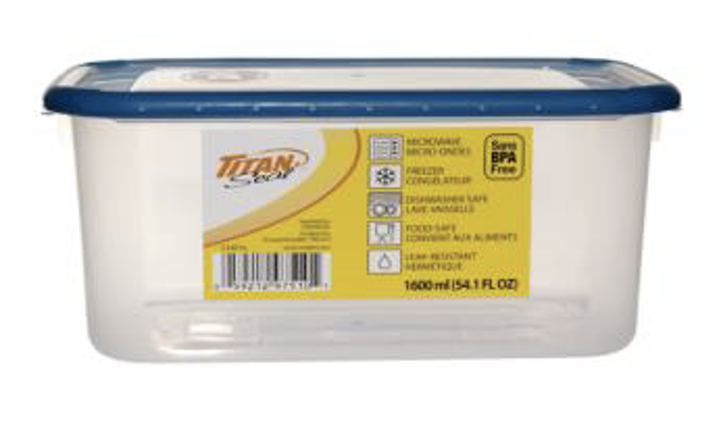 TALL RECTANGLE FOOD CONTAINER 1.6L 24/CS