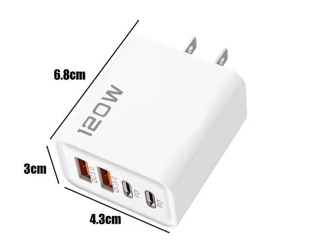 120W USB+C Wall Charger (4Port)