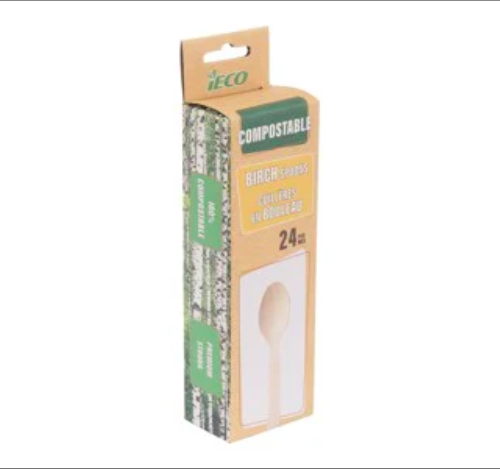 iECO BIRCH TEASPOONS 24/Pack (Bx/10)