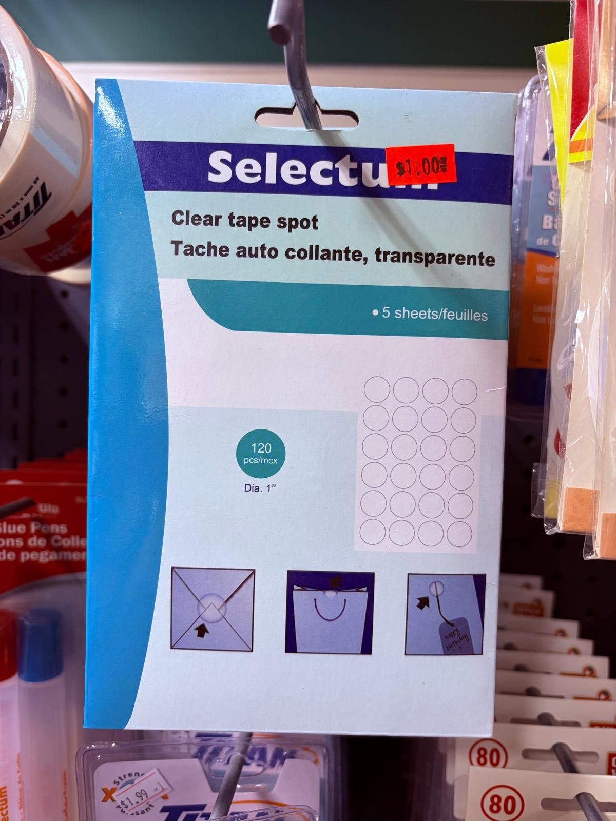 clear tape spot