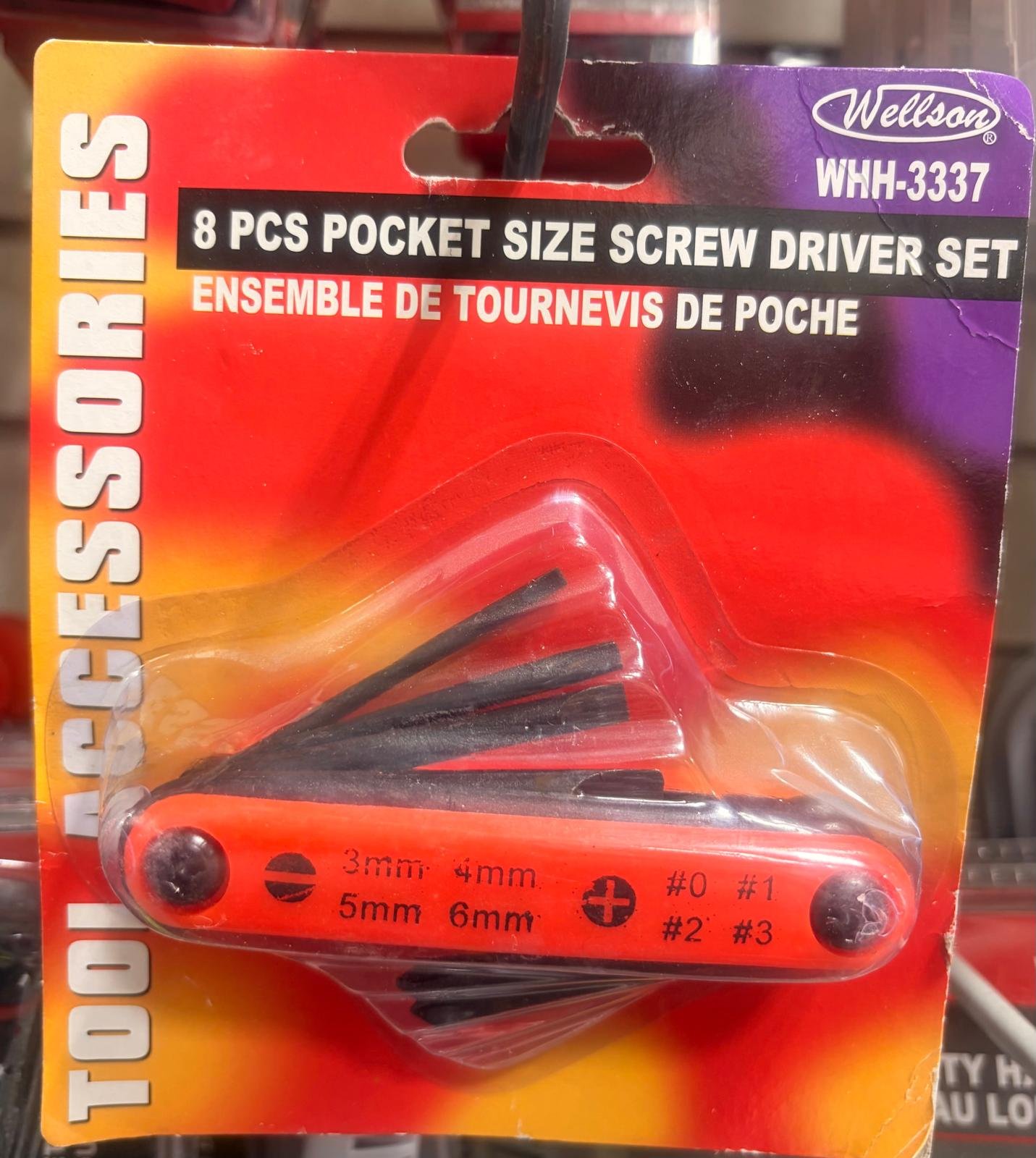 pocket size screw driver set (8pcs)