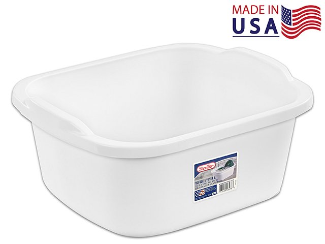 dishpan white 15x12x6" (11.4l)
