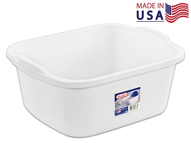 dishpan white 17x14x7" (17l)