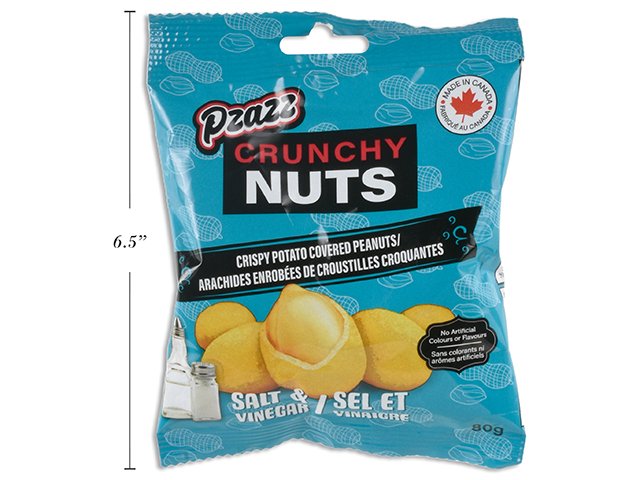 pzazz nuts salt & vinegar 80gm
