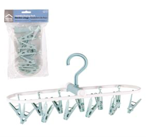 foldable laundry drying rack w/12 pegs