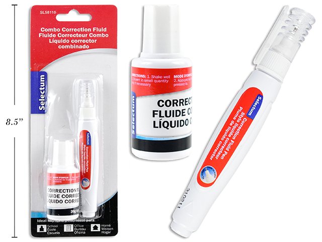 correction fluid 20g+7ml pen