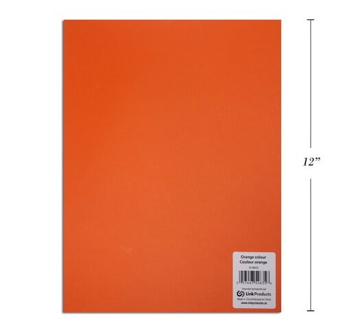 eva foam sheets orange, 9x12" 2 mm