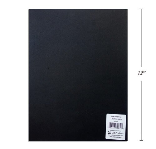 eva foam sheets black, 9x12" 2 mm