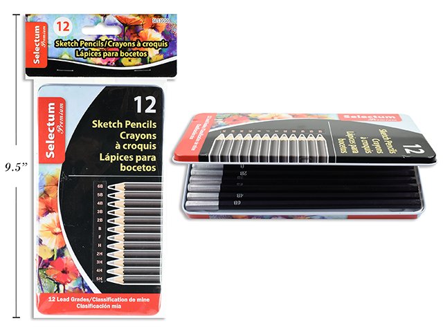 12 sketch pencils