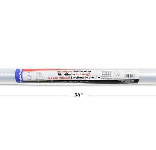 clear plastic wrap 36"x10' long roll
