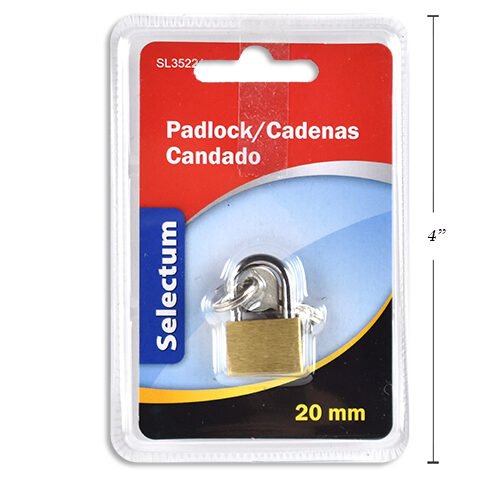 brass padlock w/3keys
