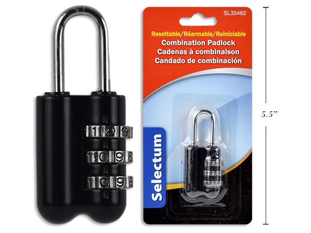 resetable combination padlock