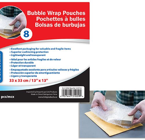 bubble wrap pouches 33x33cm (pk/8)