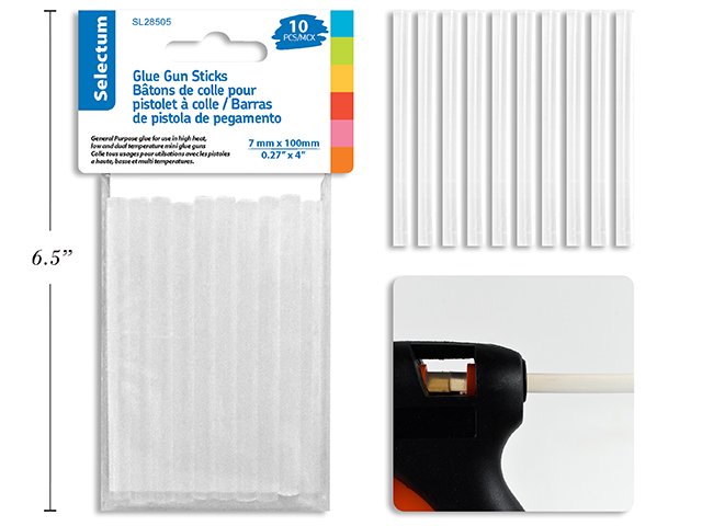 glue gun clear sticks (pk10)
