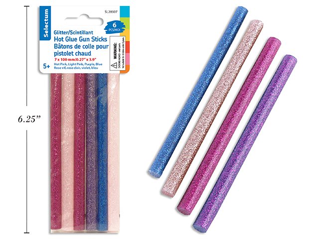glitter glue sticks (pk6)