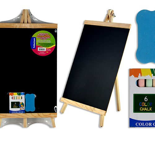 blackboard + 6 chalk& eraser 25x38cm