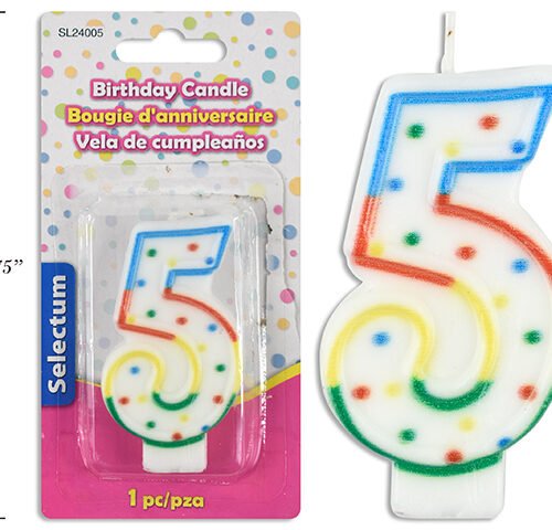 no5 birthday candle
