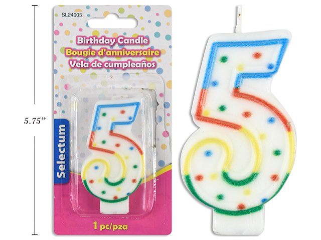 no5 birthday candle