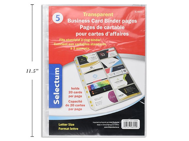selectum transparent business card binder