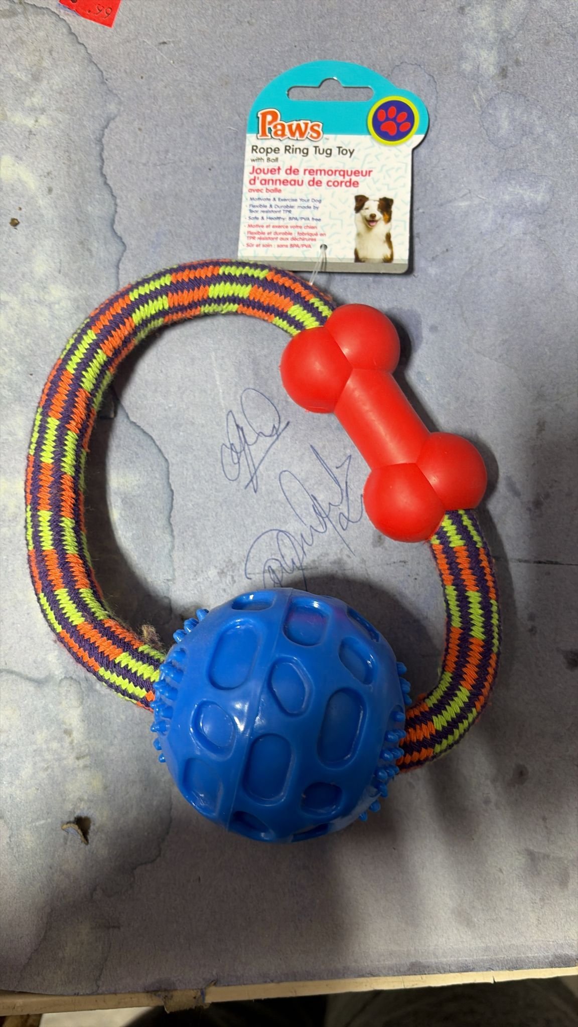 rope ring tug toy