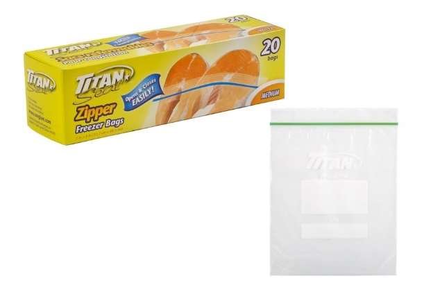 medium zipper freezer bags (pk20)
