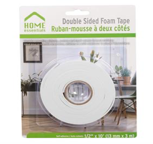 dbl sided foam tape, 1/2" x 120'