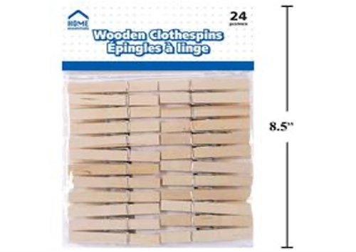 wooden clothes pins (pk24)