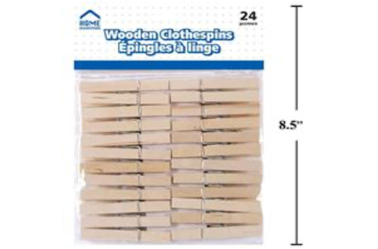wooden clothes pins (pk24)