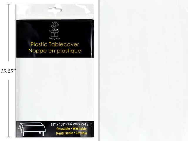 white table cover 54x108"