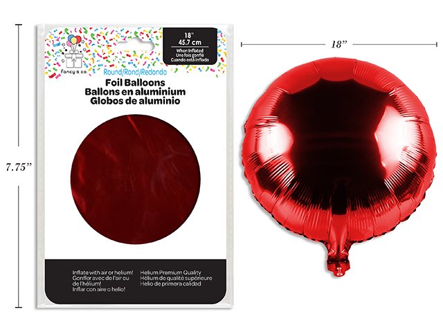 red foil balloon 18" round