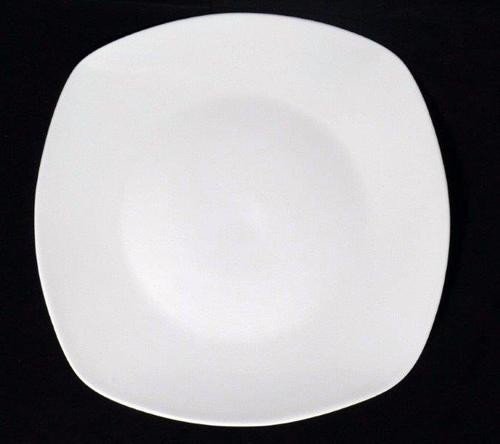 dinner plate 11" square white