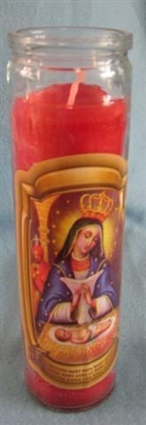 mary w/baby jesus candle