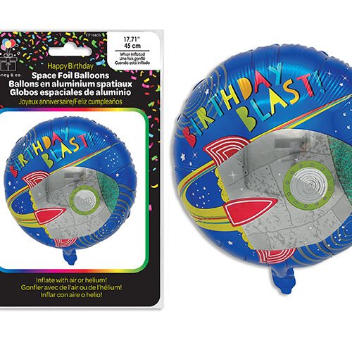 hbd space blast balloon 45x45cm