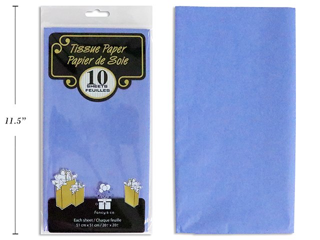 tissue paper royal blue 20x20" (pk10)