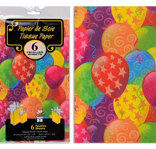 balloons tissue paper (pk/6)